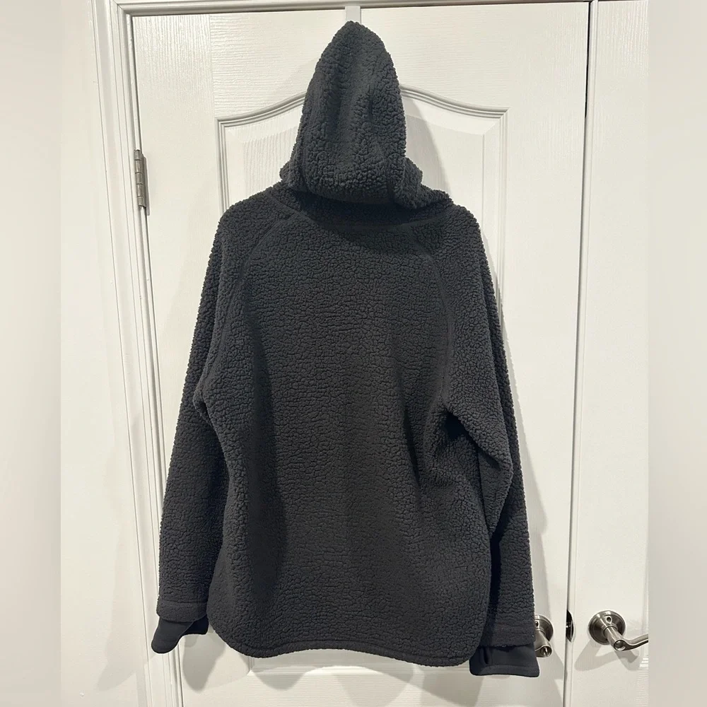 C9 Champion Men's Sherpa Lined Fleece Hooded Jacket - Charcoal Grey, Large